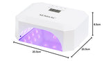 Resigilat|Semilac UV LED lampa pentru unghii 24W/48W Diamond, cu senzor, display si 4 temporizatoare