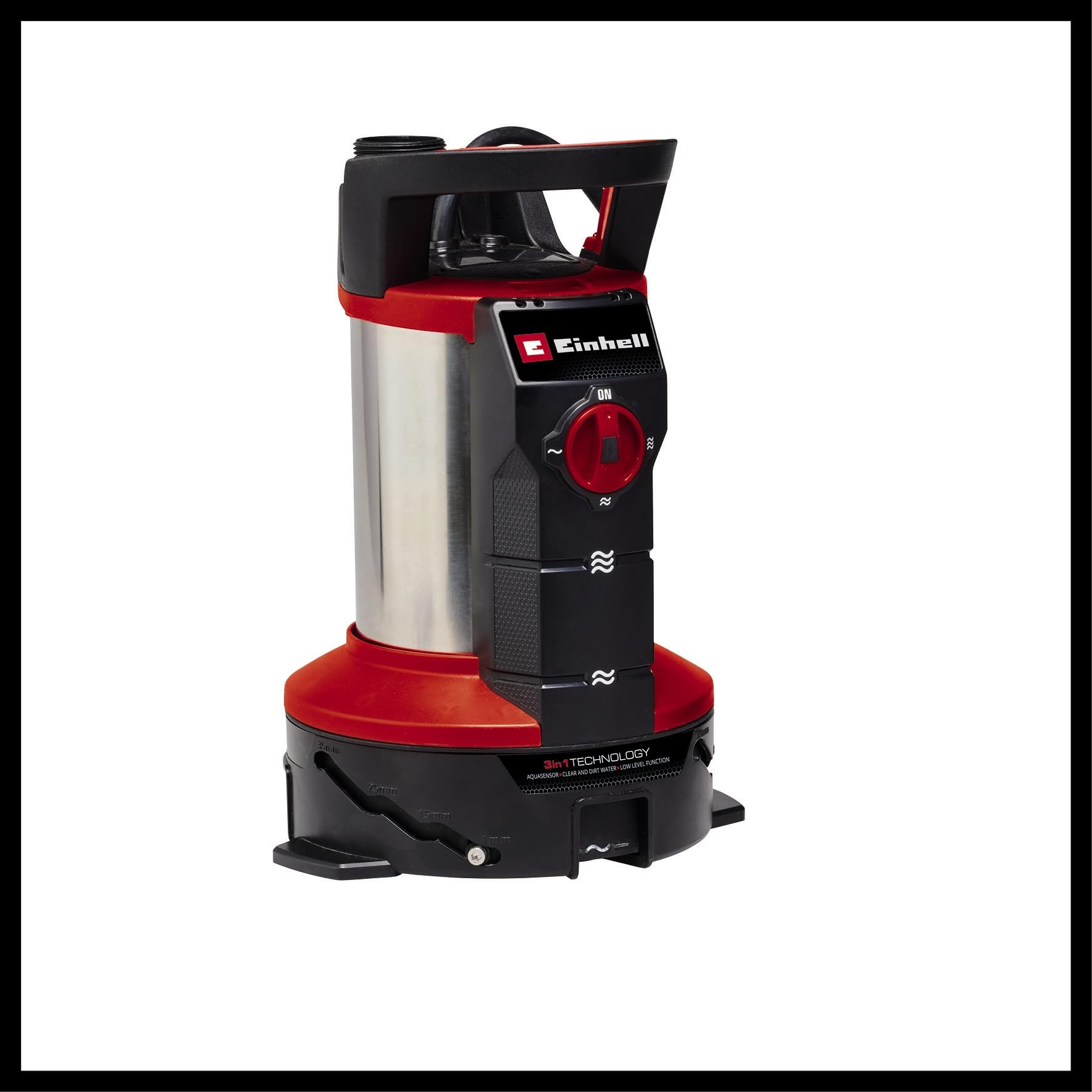 Einhell Schmutzwasserpumpe GE-DP 7935 N-A LL ECO 3-in-1 (790 W, Aquasensor, Ø 35 mm Fremdpartikelgröße, max. 19.500 L/h Fördermenge, inkl. Quick-Connector & Universaladapter)
