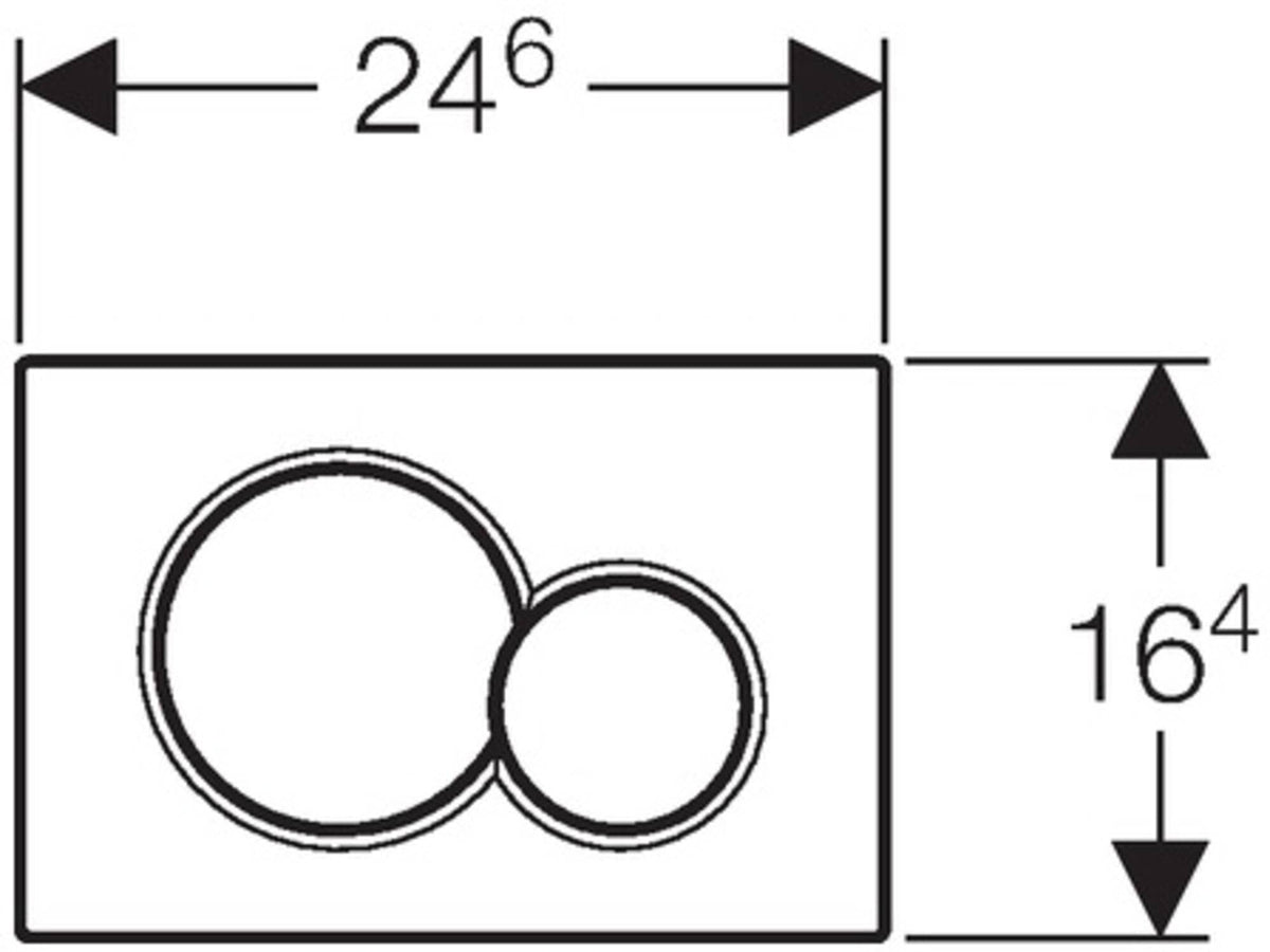 |Resigilat|Geberit 115770115 Placă de acționare Sigma01, din material plastic, pentru spălare cu 2 debite, 1 bucată