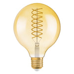Osram Vintage 1906 Classic GLOBE125 FIL LED E27, dimmabil, auriu, 8,4W, 806lm, 2400K, lumina alb cald