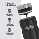 Resigilat|THERMOS STAINLESS KING cana termos din inox, 0,47 L, mentine bauturile calde pana la 7 h, negru mat