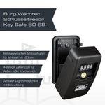 |Resigilat| Burg-Wächter Key Safe 60 L SB seif chei cu cod 4 cifre, închidere magnetică, iluminat, pentru interior/exterior, montare perete, negru