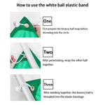 Resigilat|Set 30 corzi elastice pentru prelata si cort, cu bile, bucle elastice, tensionatoare, albe