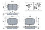 Bosch - BP1762 - Placute de frana spate (set 4 bucati)