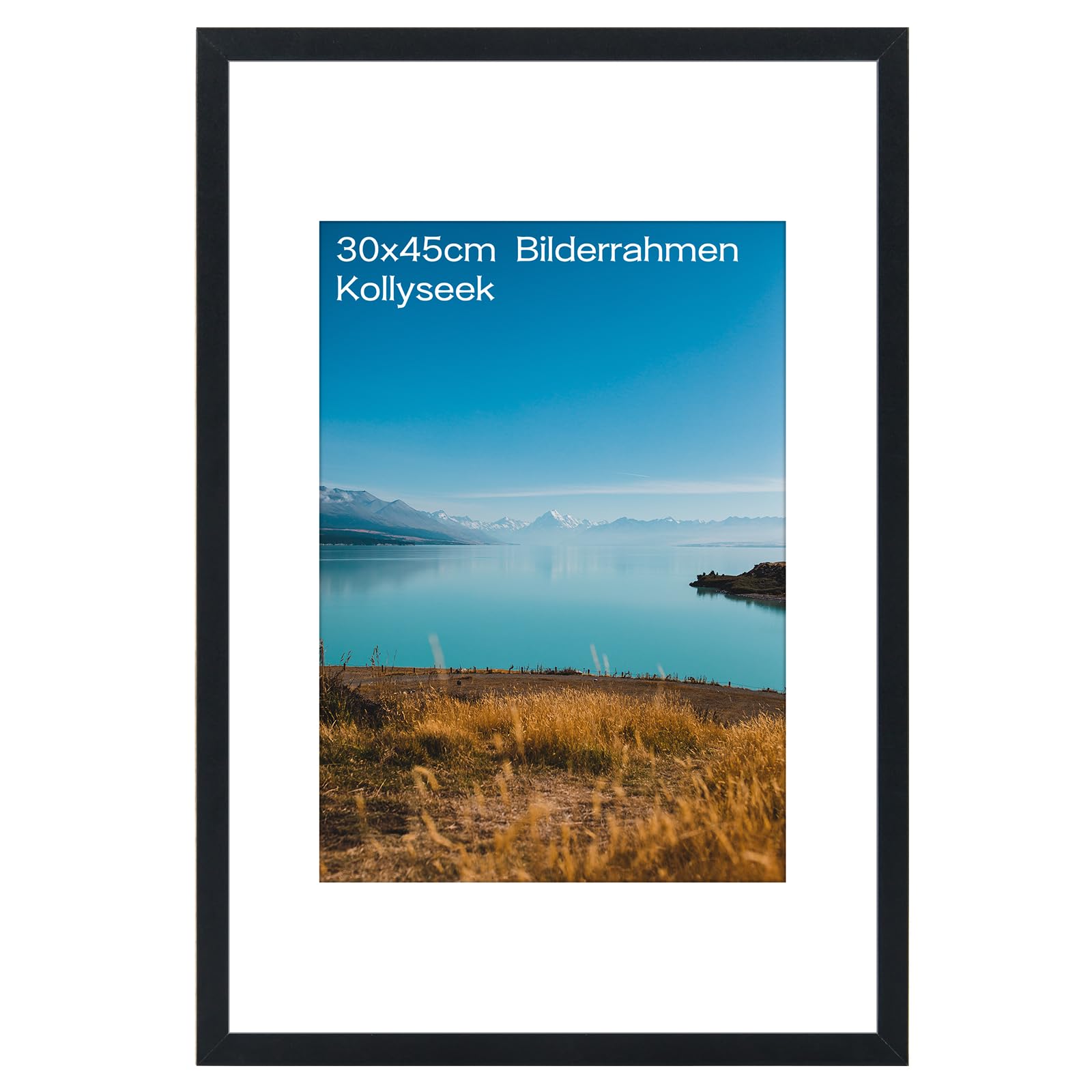 |Resigilat| kollyseek 30x45 cm din MDF, ramă foto din acril negru, pentru agățat și așezat, decorativă pentru sufragerie (negru)