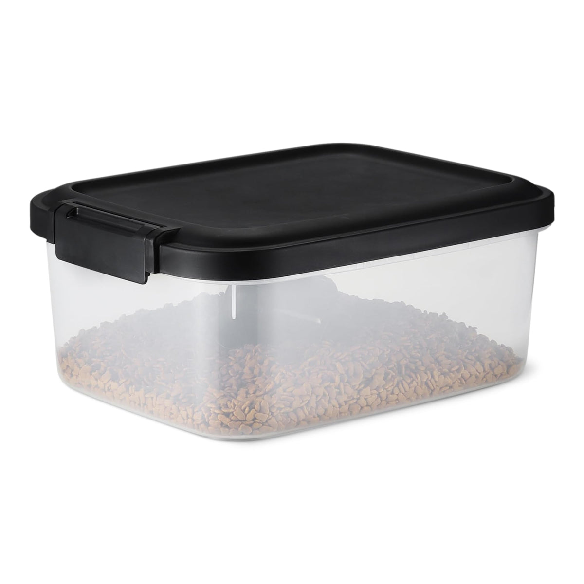 Resigilat|Recipient Amazon Basics pentru hrana animalelor, 4,5 kg, transparent si negru