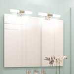 Resigilat|B.K.Licht lampa pentru oglinda baie cu priza, lumina alb cald, intrerupator, crom, 44,5 x 6 x 11 cm