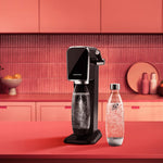 Resigilat|SodaStream Fuse, set 2 sticle din plastic de 1L pentru carbonatarea apei, negre