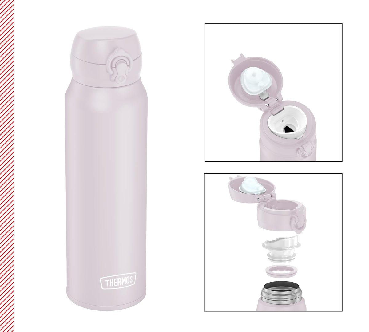 Resigilat|THERMOS ULTRALIGHT termos 0,75 L, mentine bauturile reci pana la 20 h, roz mat