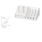 Resigilat|WENKO Femme organizator pentru cosmetice, 16 compartimente, acril, 22,5 x 8 x 12,5 cm, transparent
