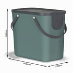 |Resigilat| Rotho Albula Set de 4 sisteme de sortare a deșeurilor 2x25 l + 2x40 l pentru bucătărie, plastic (PP) fără BPA, multicolor, 2x25 l + 2x40 l