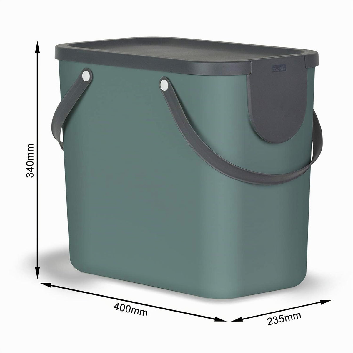 |Resigilat| Rotho Albula Set de 4 sisteme de sortare a deșeurilor 2x25 l + 2x40 l pentru bucătărie, plastic (PP) fără BPA, multicolor, 2x25 l + 2x40 l
