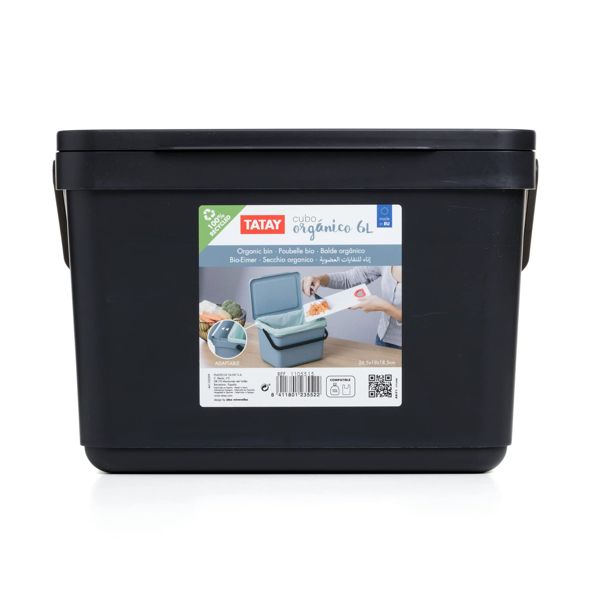 Resigilat|Cos de gunoi TATAY Smart, 26,5 x 20,5 x 18,5 cm, design compact si functional