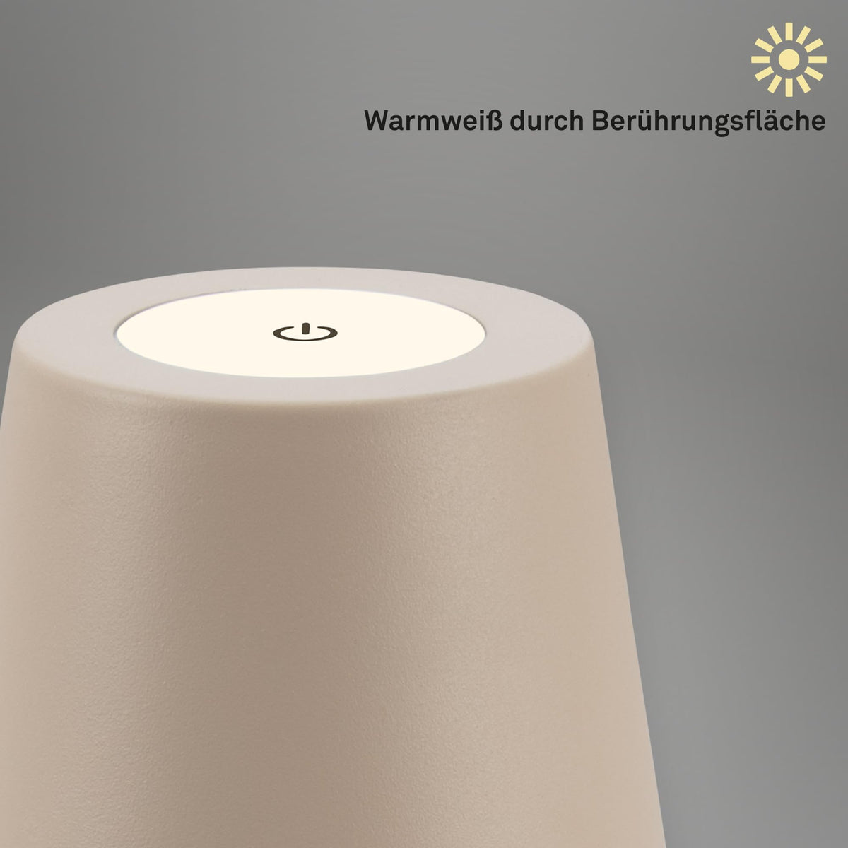 Resigilat|BRILONER lampa de masa LED fara fir cu Touch, dimmabila, inaltime reglabila, reincarcabila, pentru noptiera, camping si exterior, bej