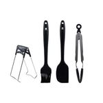 Resigilat|MasterPRO Foodies set 4 ustensile de bucatarie, silicon rezistent si inox, pensula, spatula, cleste si bol