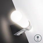 Resigilat|B.K.Licht lampa pentru oglinda baie cu priza, lumina alb cald, intrerupator, crom, 44,5 x 6 x 11 cm