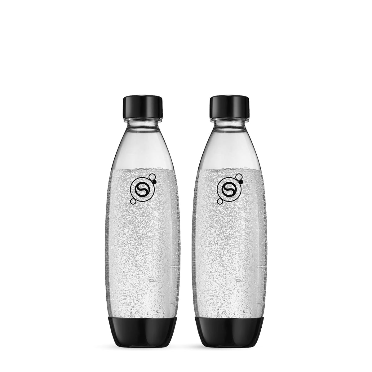 Resigilat|SodaStream Fuse, set 2 sticle din plastic de 1L pentru carbonatarea apei, negre