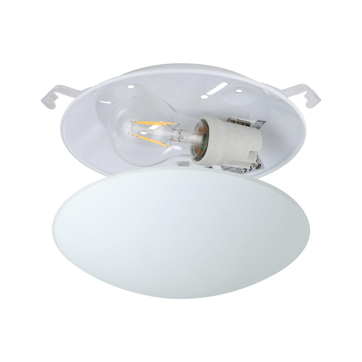 Resigilat|EGLO Mars, plafoniera rotunda cu abajur din sticla, lampa de perete pentru interior