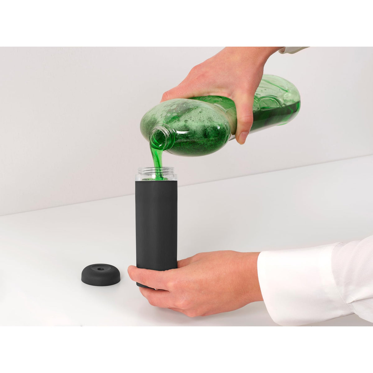 Resigilat|Brabantia SinkStyle dozator detergent de vase, 200 ml, gri inchis
