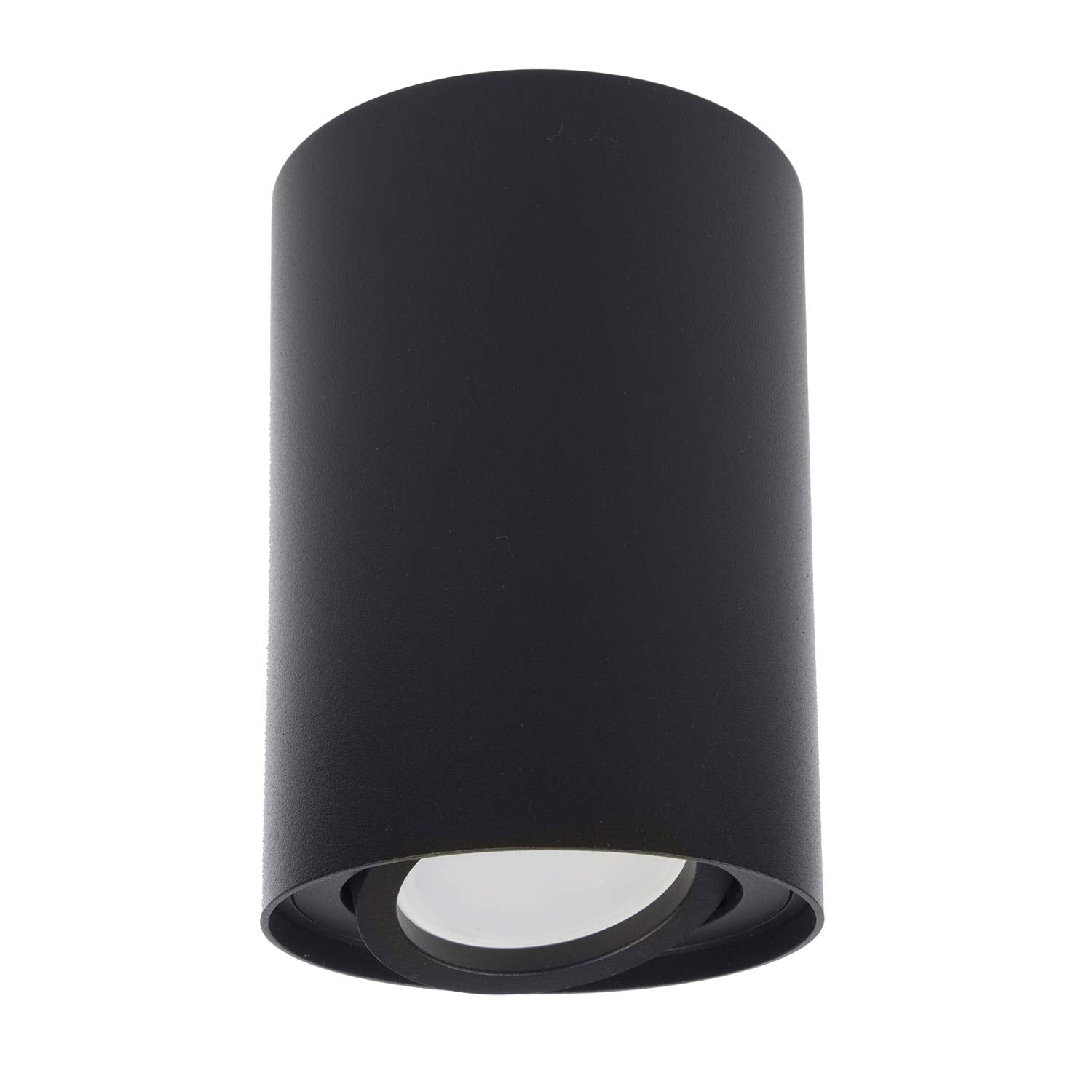 Resigilat|Maclean MCE422 B corp de iluminat pentru tavan, GU10, LED si halogen pana la 40W, aplicat, orientabil, aluminiu, negru, rotund