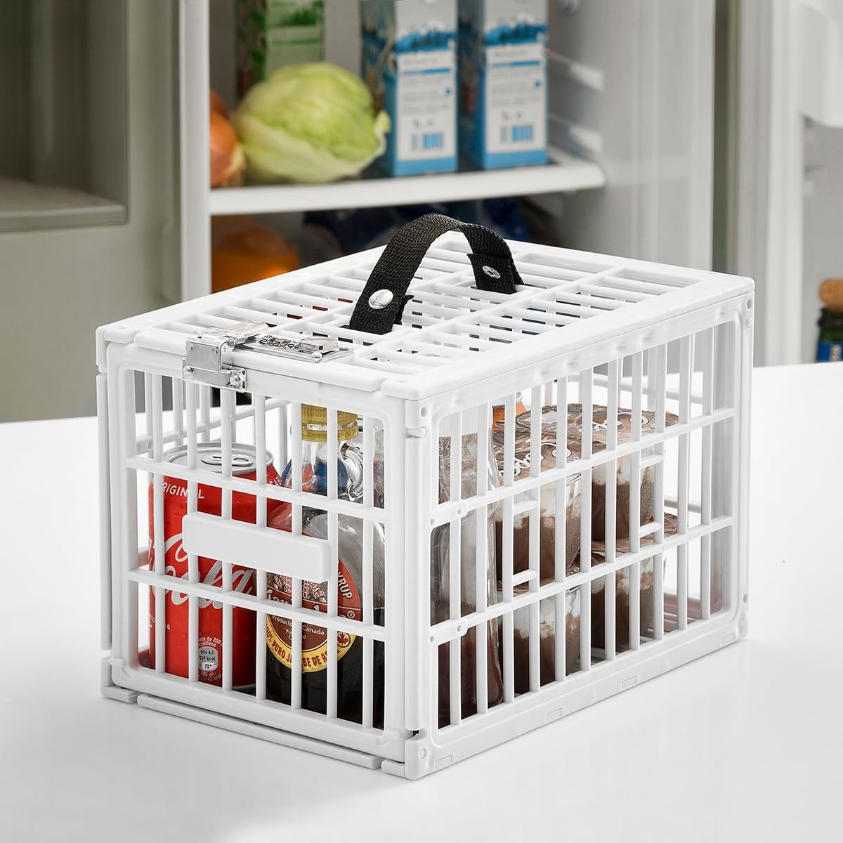 Resigilat|InnovaGoods Food Safe seif de siguranta pentru frigider, alb