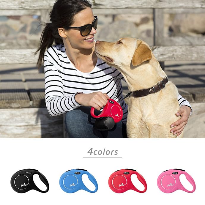 Resigilat|flexi Classic M lesa retractabila pentru caini, 8 m, cu snur, rosie