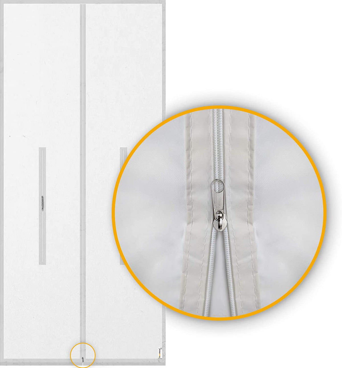 Resigilat|HOOMEE etansare usa pentru aer conditionat mobil si uscator cu evacuare, Hot Air Stop, cu fermoar, 90 x 210 cm