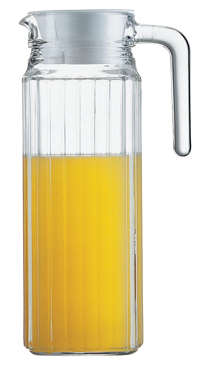 Resigilat|Luminarc ARC 70361 Quadro carafa din sticla cu capac, 1,1 L, transparenta, 1 bucata