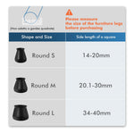 Resigilat|shinfly 24 protectii pentru picioare de scaun, capace din silicon, negre