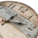 Resigilat|LOHAS Home ceas de perete din lemn, 30 cm, stil rustic, silentios, fara ticait, pentru bucatarie, birou, living si dormitor, Victor Hugo