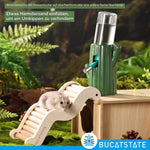 Resigilat|Bucatstate sticla de apa pentru hamsteri cu suport, 120 ml, etansa, cu duza, pentru porcusori de Guineea, iepuri, chinchilla si sobolani, verde
