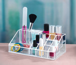 Resigilat|WENKO Femme organizator pentru cosmetice, 16 compartimente, acril, 22,5 x 8 x 12,5 cm, transparent