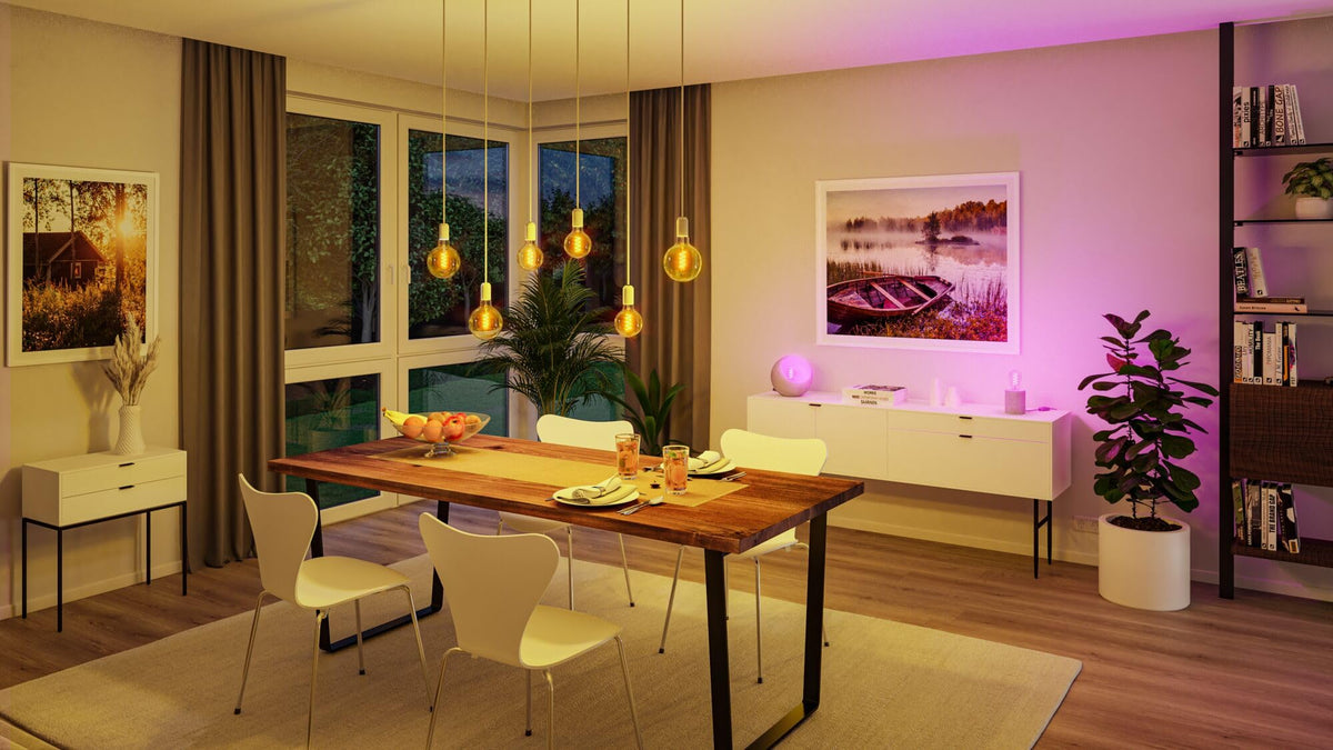 Resigilat|Paulmann 29162 Filament Smart Home Zigbee LED G125 E27, 470lm, 6,3W, RGBW+, dimmabil, auriu