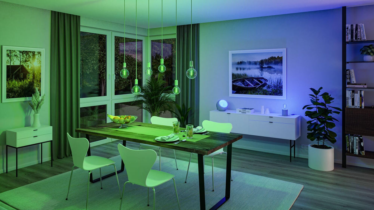 Resigilat|Paulmann 29162 Filament Smart Home Zigbee LED G125 E27, 470lm, 6,3W, RGBW+, dimmabil, auriu
