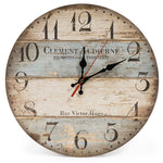 Resigilat|LOHAS Home ceas de perete din lemn, 30 cm, stil rustic, silentios, fara ticait, pentru bucatarie, birou, living si dormitor, Victor Hugo