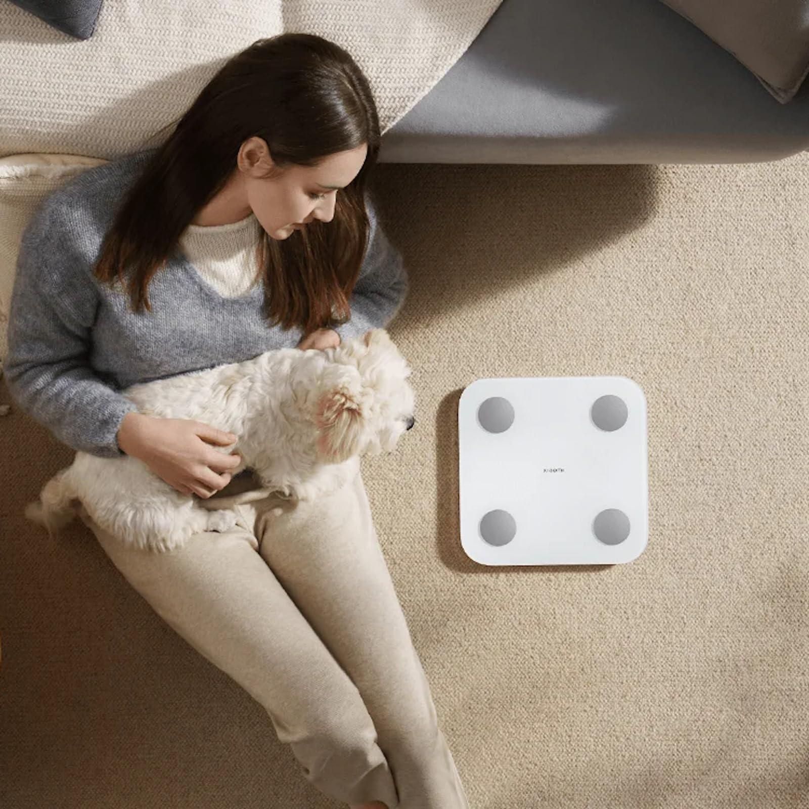 Xiaomi Body Composition Scale S400 Personenwaage mit Dual-Frequenz-Messung, 25 Gesundheitsindikatoren, bis zu 150 kg und Genauigkeit von 100g, Weiß