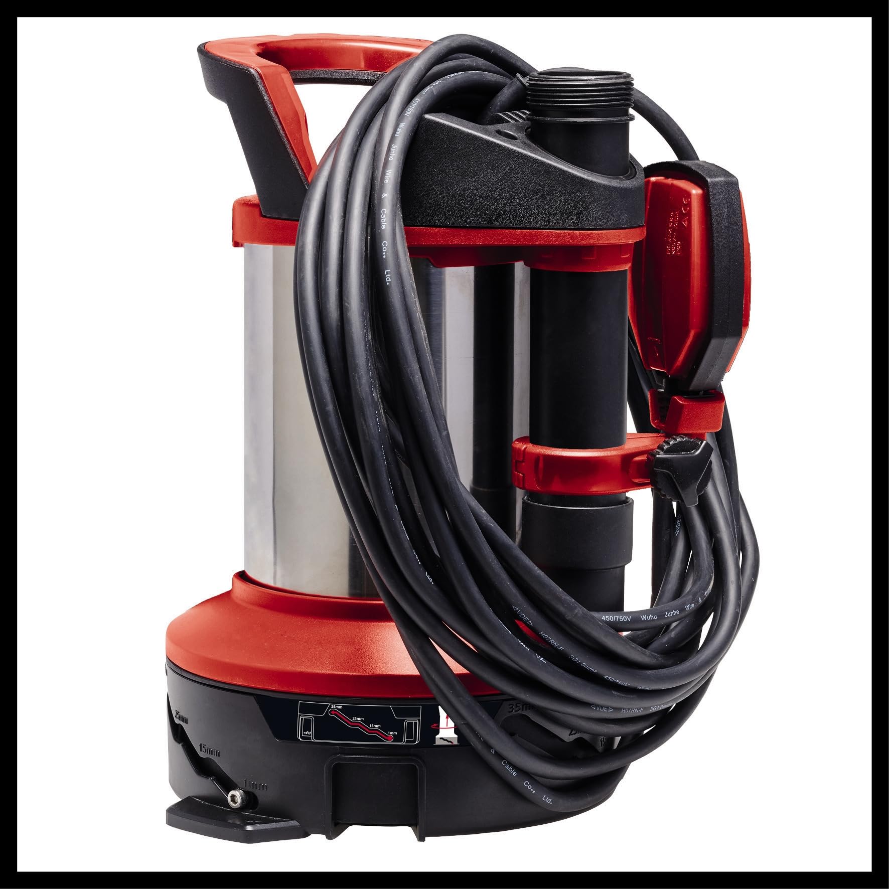 Einhell Schmutzwasserpumpe GE-DP 7535 N LL ECO 2-in-1 (750 W, bis zu Ø 35 mm Fremdpartikelgröße, max. 18.500 L/h Fördermenge, inkl. Quick-Connector & Universaladapter)