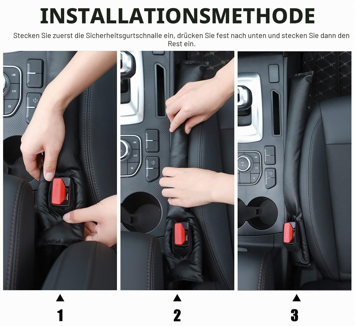 Resigilat|Set 2x Organizator Auto pentru Spațiul dintre Scaun și Consolă – Umplător Universal din Piele PU