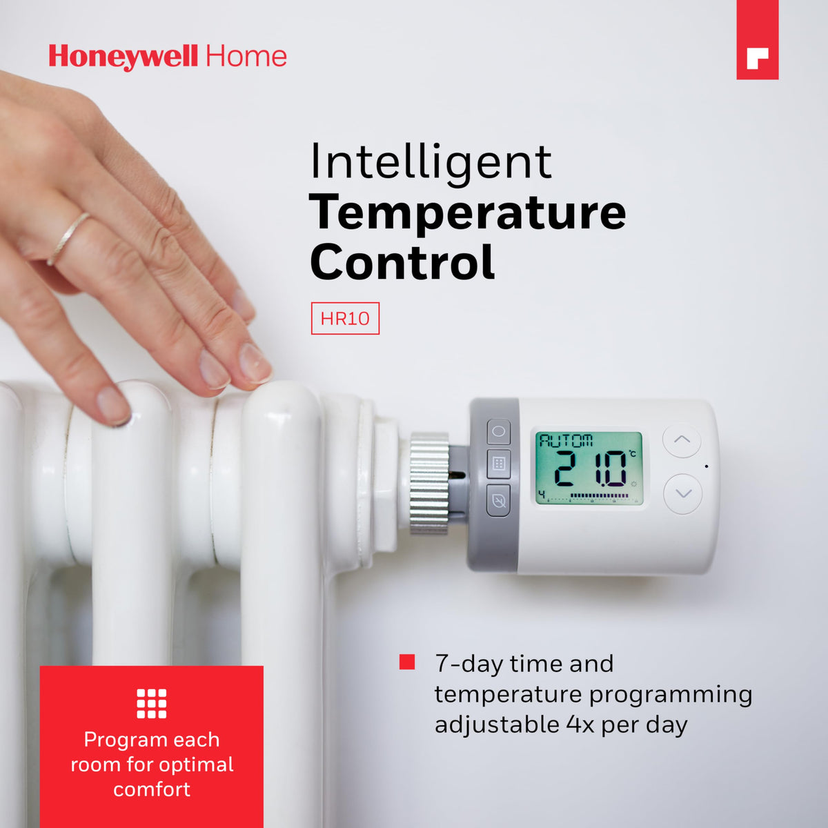 |Resigilat|Honeywell Home – Regulator electronic inteligent și programabil pentru radiatoare – Rondostat HR10, pachet de 2 bucăți, alb