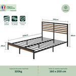 Zinus Kai Bamboo and Metal Platform Bed Frame