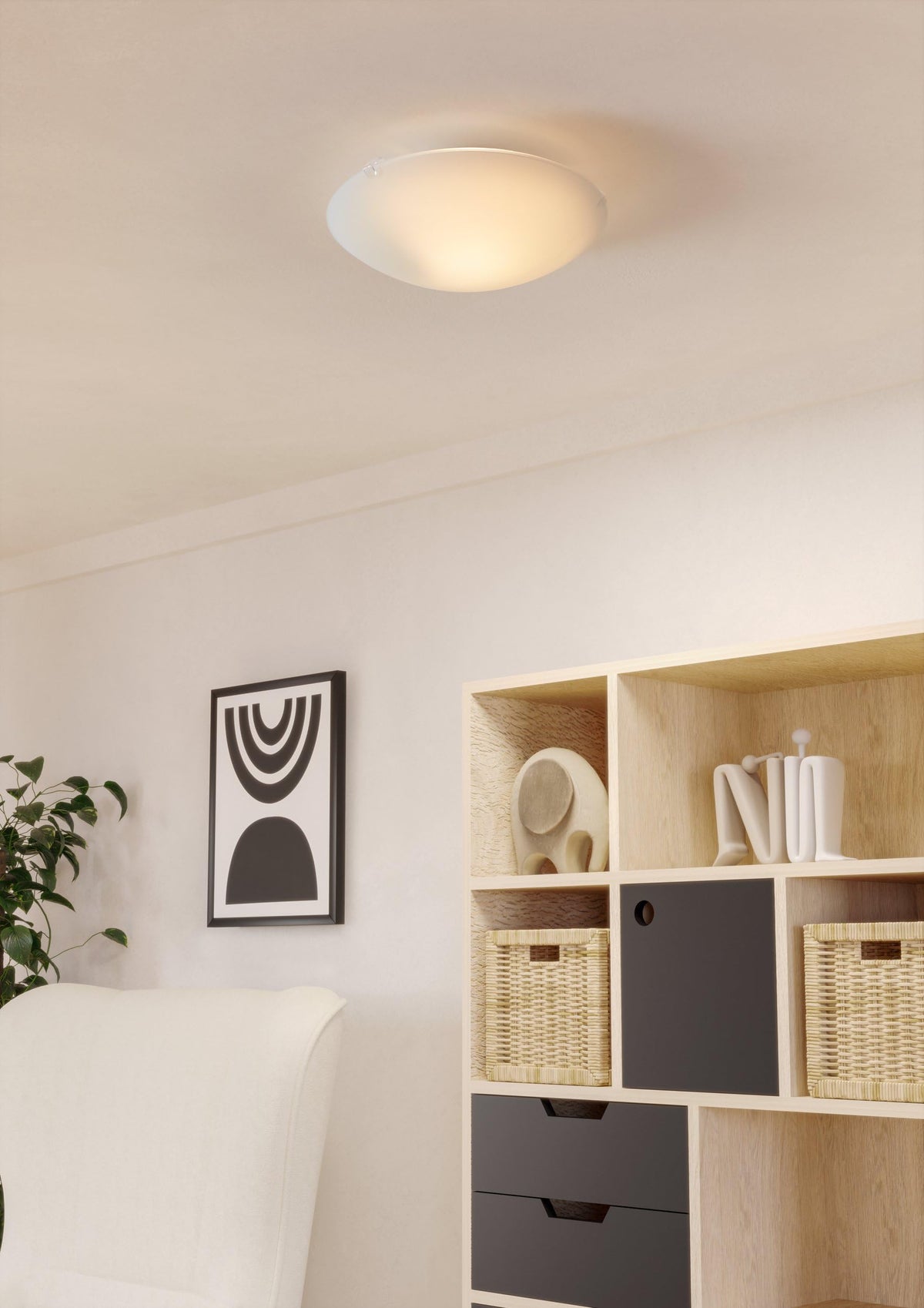 Resigilat|EGLO Mars, plafoniera rotunda cu abajur din sticla, lampa de perete pentru interior