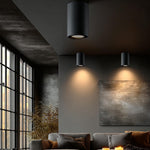 Resigilat|Maclean MCE422 B corp de iluminat pentru tavan, GU10, LED si halogen pana la 40W, aplicat, orientabil, aluminiu, negru, rotund