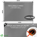 VOUNOT® 4x6m Abdeckplane 240 g/m² Wasserdicht LKW Plane mit Ösen, Schutzplane Gewebeplane für Gartenmöbel Holz Trampolin Poll Auto, Reißfest Beidseitig Beschichtet, Grau