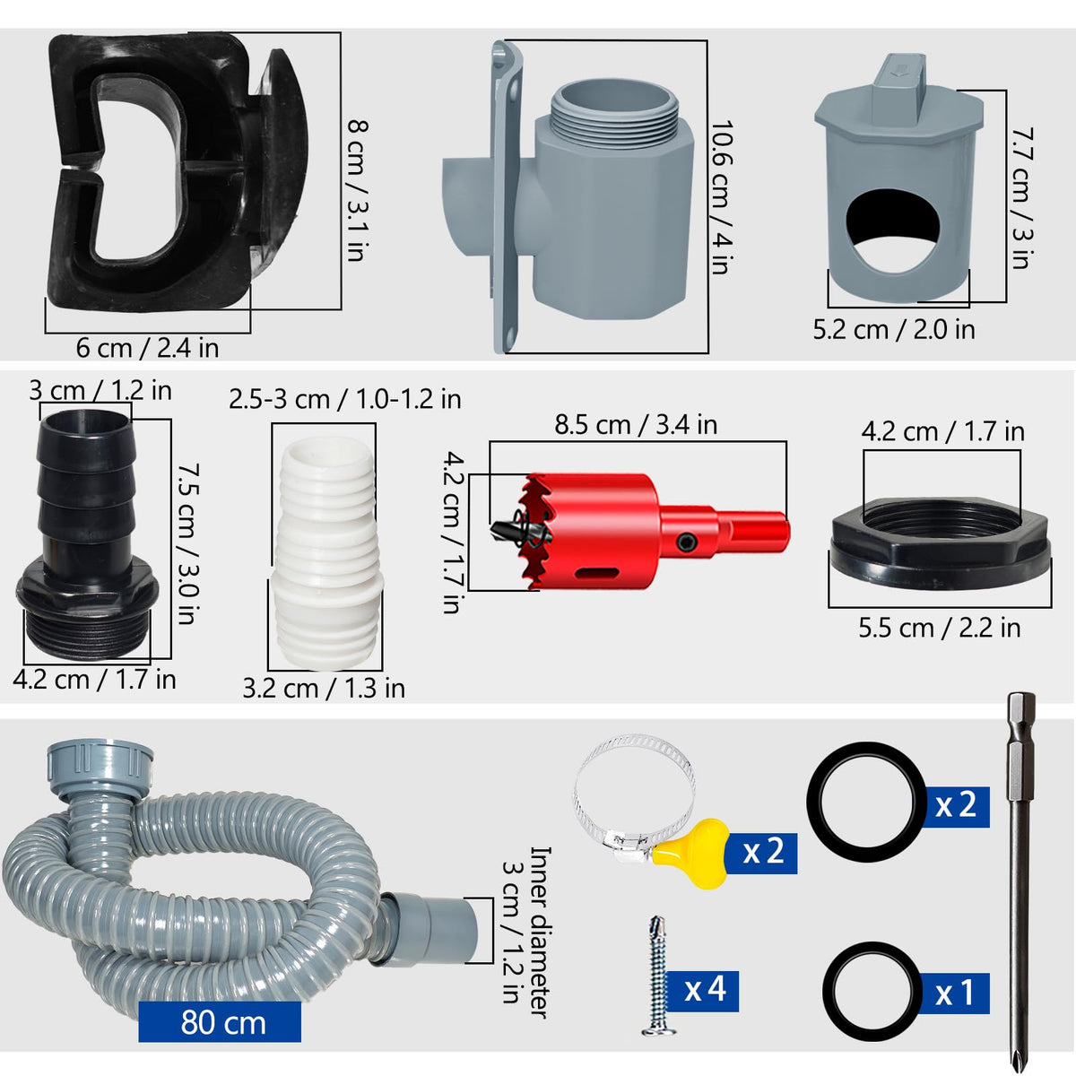 Resigilat|Kit colectare apa de ploaie pentru burlan, deviator si umplere rezervor, pentru burlane patrate, sistem colectare apa