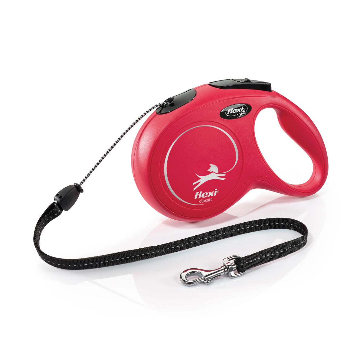 Resigilat|flexi Classic M lesa retractabila pentru caini, 8 m, cu snur, rosie