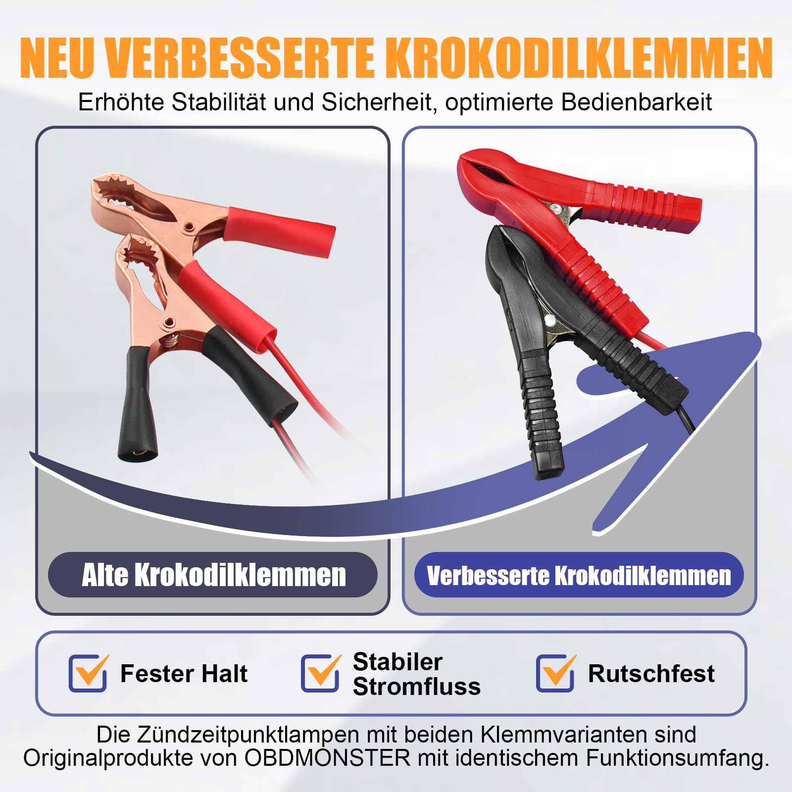 OBDMONSTER Zündlichtpistole 12V, Stroboskoplampe Zündzeitpunkt Licht