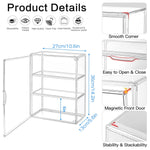 Resigilat|Vitrina din acril cu usa pentru figurine si obiecte de colectie, 3 niveluri, autoasamblare, 36 x 27 x 13 cm