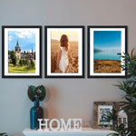 |Resigilat| kollyseek 30x45 cm din MDF, ramă foto din acril negru, pentru agățat și așezat, decorativă pentru sufragerie (negru)