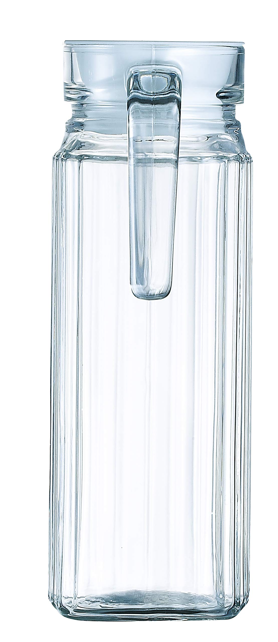 Resigilat|Luminarc ARC 70361 Quadro carafa din sticla cu capac, 1,1 L, transparenta, 1 bucata