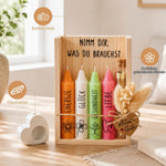 Resigilat|Set cadou de lumanari „Ia-ti ceea ce ai nevoie”, lumanare decorativa cu mesaj